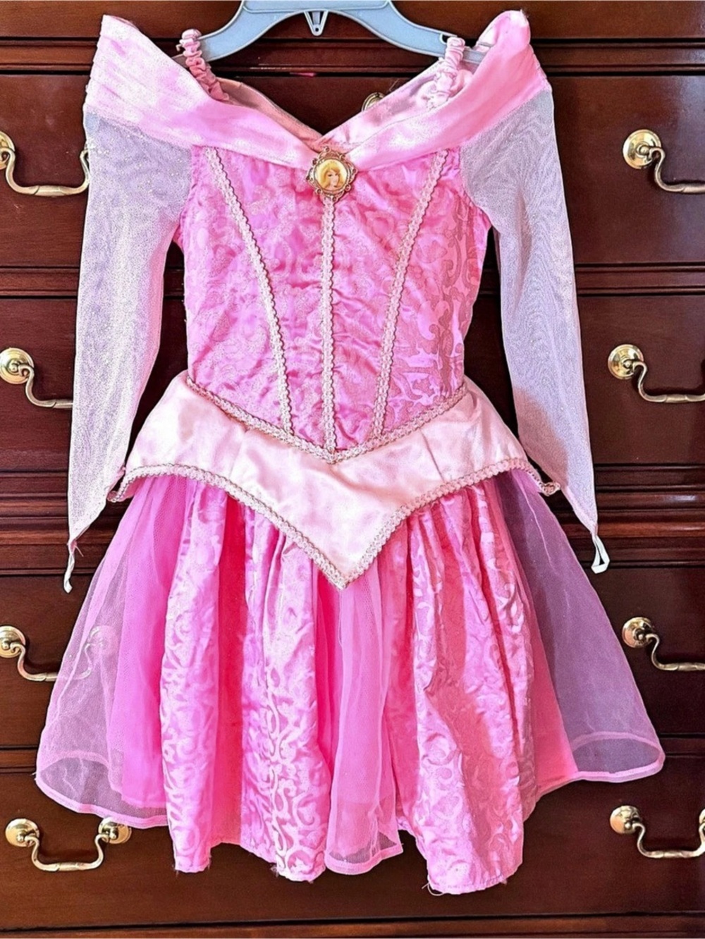 Disney Parks Girls Classic Sleeping Beauty Princess Aurora Costume Dress Sz XS